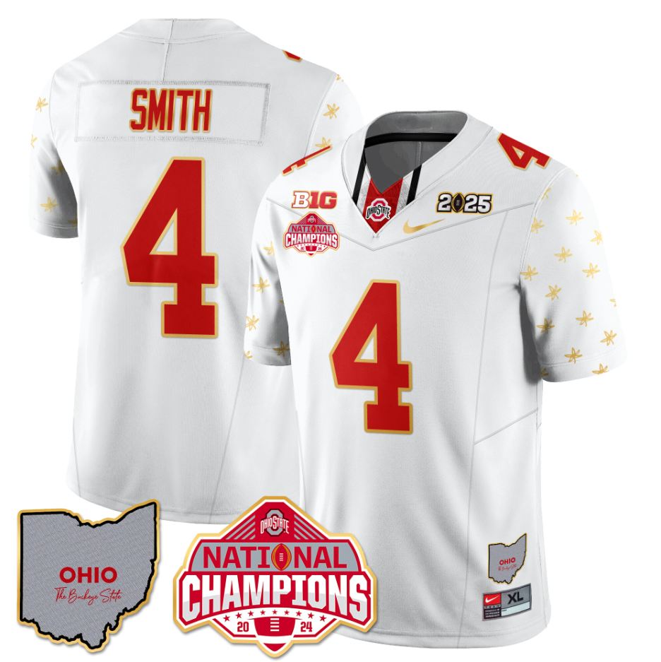 Jeremiah Smith Jersey #4 Ohio State National Champions 2025 Patch