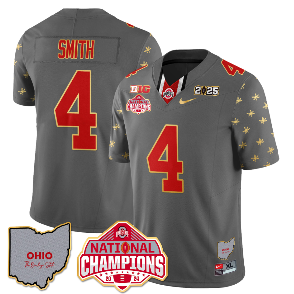 Jeremiah Smith Jersey #4 Ohio State National Champions 2025 Patch