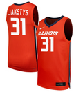 Jason Jakstys Jersey #31 Illinois Fighting Illini NIL Basketball Orange