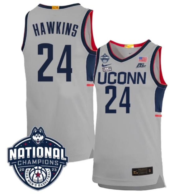 Jordan Hawkins Jersey #24 UConn Huskies 2023 National Champions College Basketball