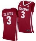 JD Davison Jersey Alabama Crimson Tide College Basketball Red #3