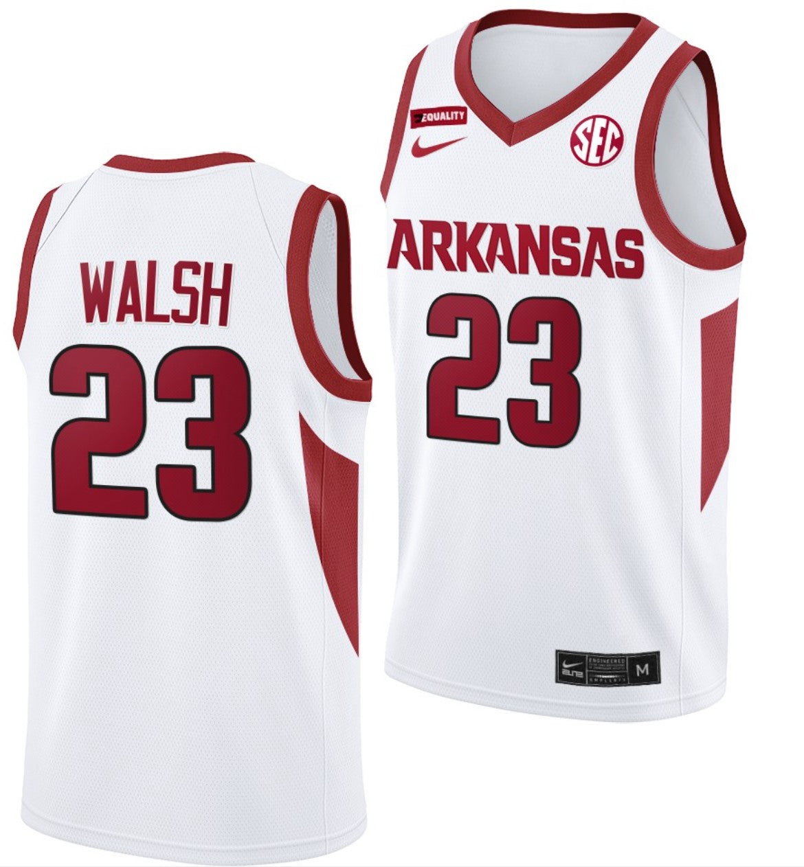 Jordan Walsh Jersey Arkansas Razorbacks College Basketball #23
