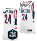Jordan Hawkins Jersey UConn Huskies 2023 NCAA National Championship March Madness White #24