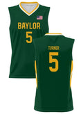 Jordan Turner Jersey Baylor Bears College Basketball Green #5