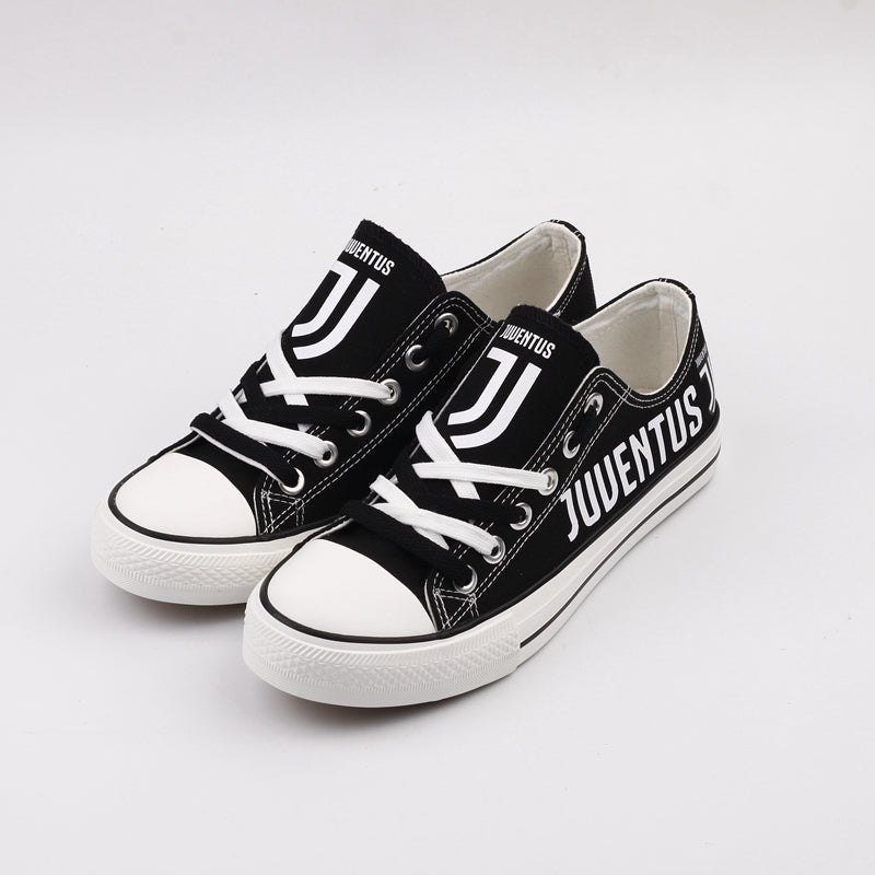 Juventus Low Top Canvas Sport Sneakers Shoes For Men Women Fans