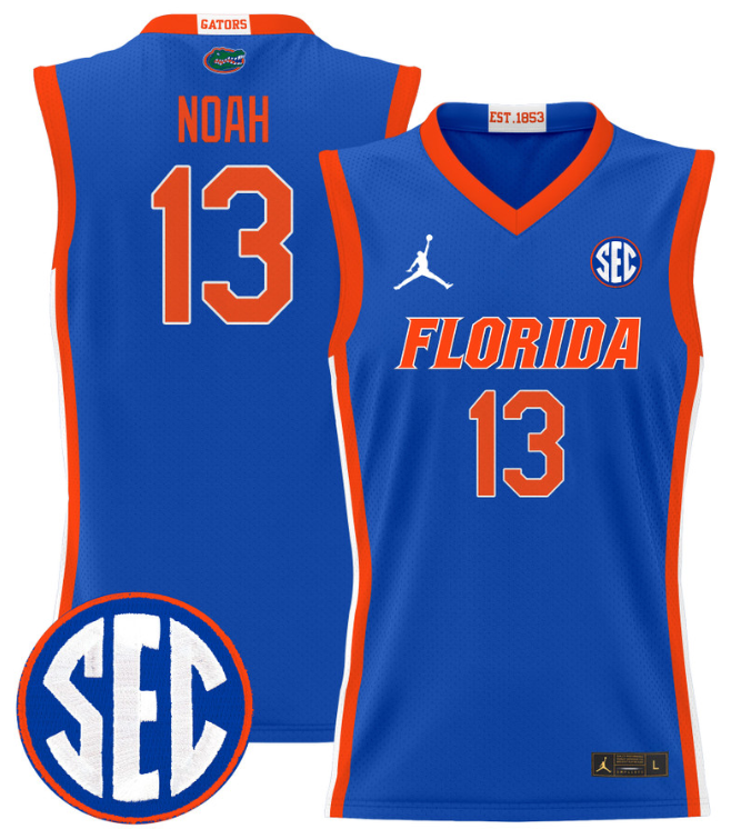 Joakim Noah Jersey #13 Florida Gators 2024 Lightweight Basketball Royal