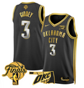 Josh Giddey Jersey # 3 Oklahoma City Thunder 2025 Finals Swingman Stitched Black Gold