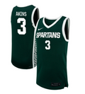 Jaden Akins Jersey #3 Michigan State Spartans NIL Basketball Green