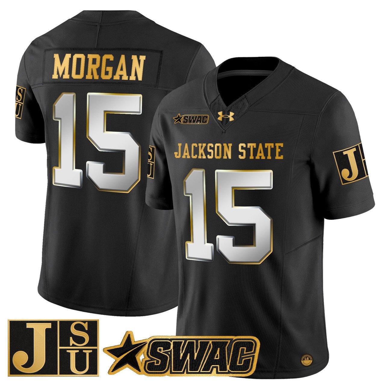 JaCobian Morgan Jersey #15 Jackson State Tigers 2025 Vapor Stitched