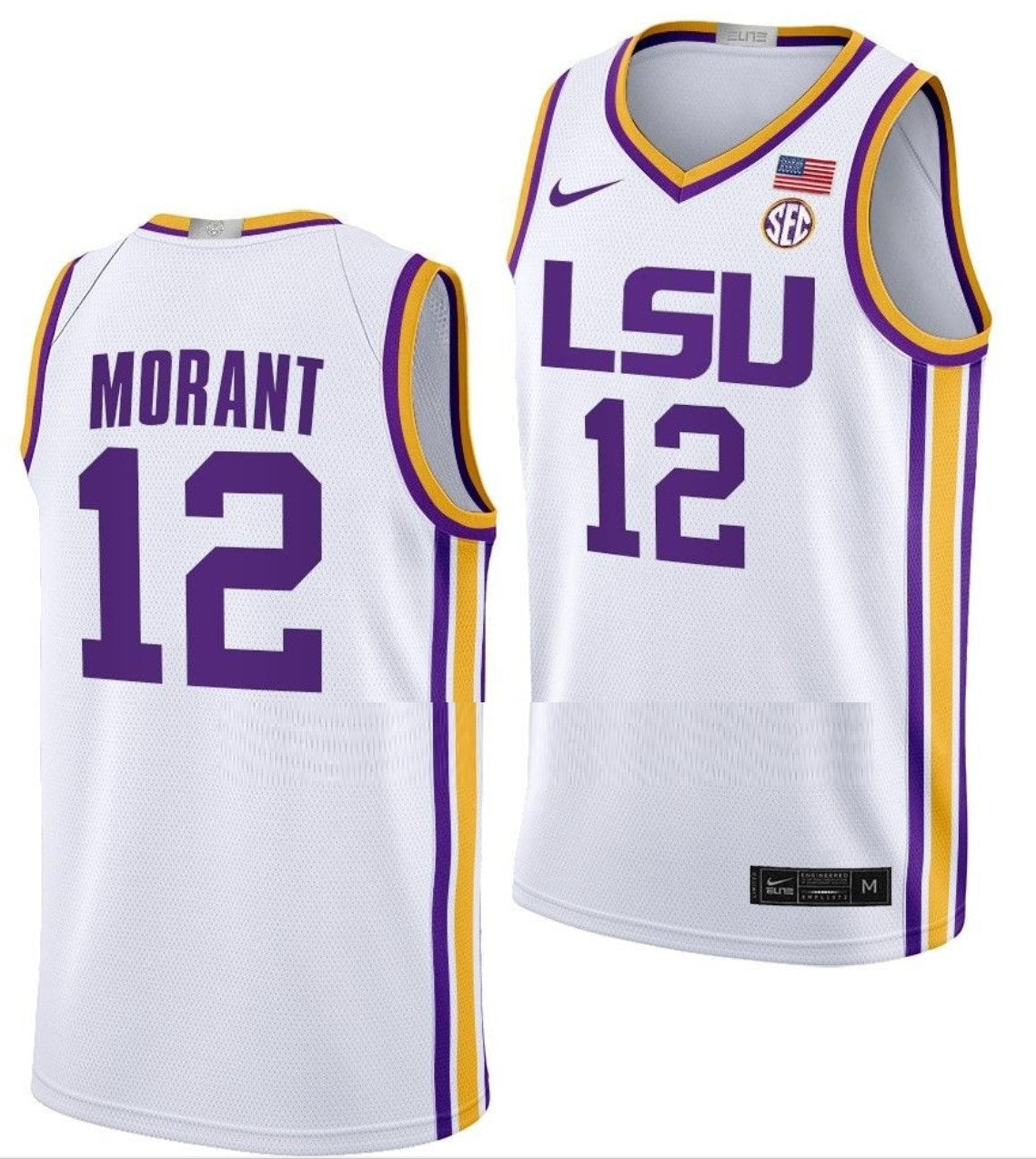Jalen Reed Jersey LSU Tigers College Basketball Limited White #13