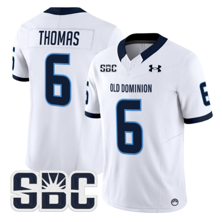 Ja'Cory Thomas Jersey #6 Old Dominion Monarchs 2025 Vapor Stitched White