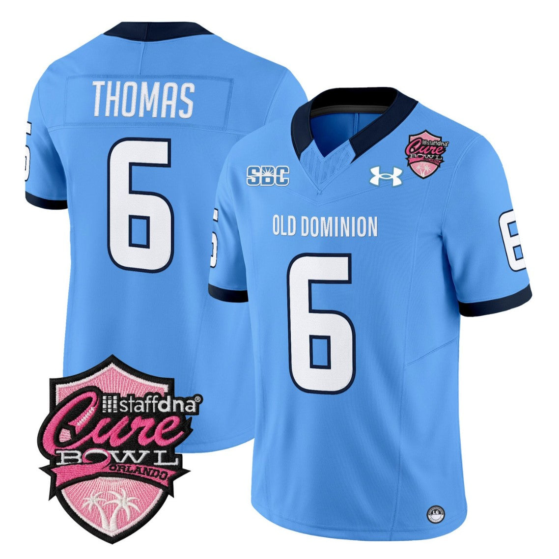 Ja'Cory Thomas Jersey #6 Old Dominion Monarchs 2025 Cure Bowl Stitched