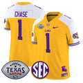 Ja'Marr Chase Jersey #1 LSU Tigers 2025 Texas Bowl Limited Stitched