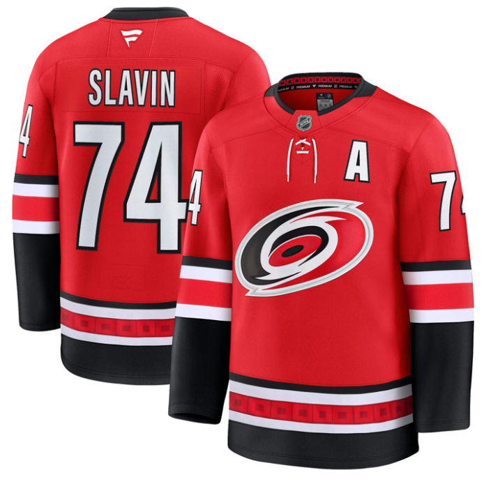 Jaccob Slavin Jersey #74 Carolina Hurricanes Premium All Stitched Black