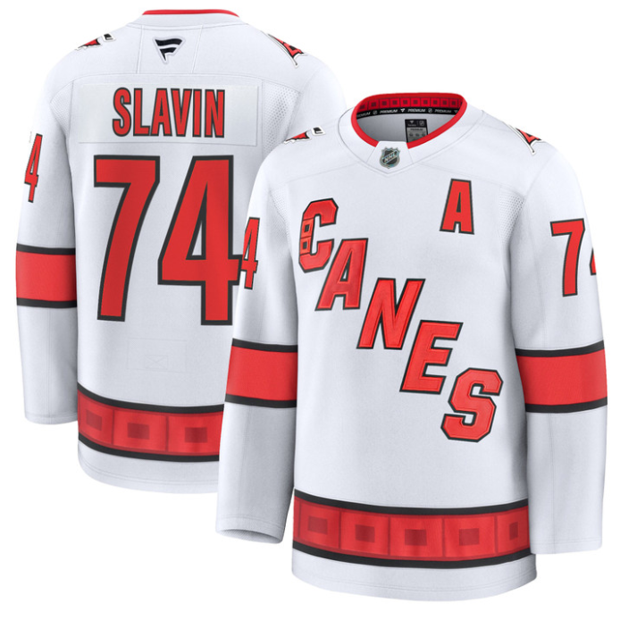 Jaccob Slavin Jersey #74 Carolina Hurricanes Premium All Stitched Black