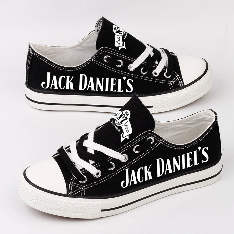 Jack Daniels Low Top Canvas Sport Sneakers Shoes For Men Women Fans