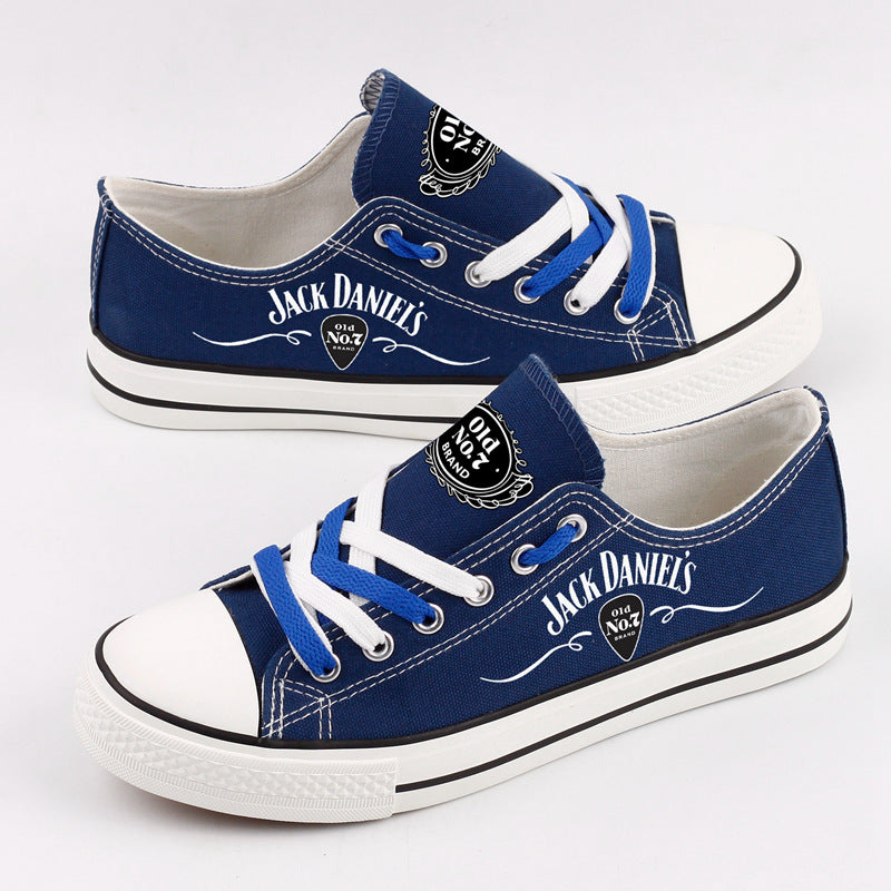 Jack Daniels Low Top Canvas Sport Sneakers Shoes For Men Women Fans