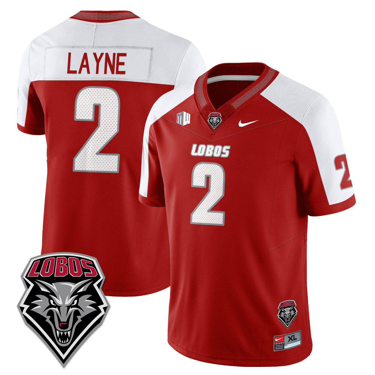 Jack Layne Jersey #2 UNM Lobo Football 2025 Stitched