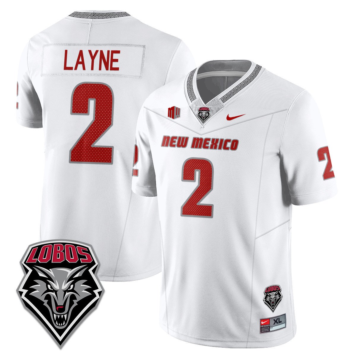 Jack Layne Jersey #2 UNM Lobo Football 2025 Stitched