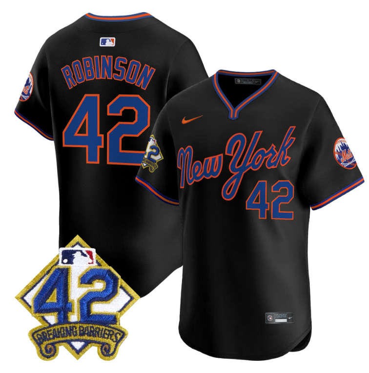 Jackie Robinson Jersey #42 New York Mets 2025 Road Alternate Stitched