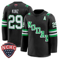 Jackson Kunz Jersey #29 North Dakota Fighting Hawks 2025-26 Stitched Black