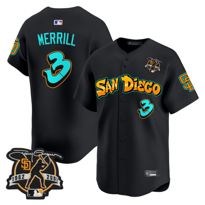 Jackson Merrill Jersey #3 San Diego Padres Graffiti Barrio Edition