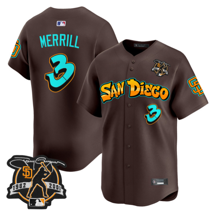 Jackson Merrill Jersey #3 San Diego Padres Graffiti Barrio Edition