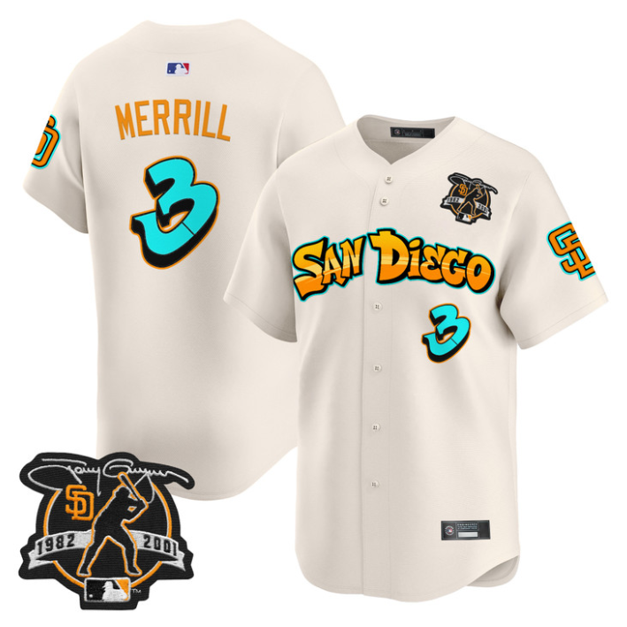 Jackson Merrill Jersey #3 San Diego Padres Graffiti Barrio Edition
