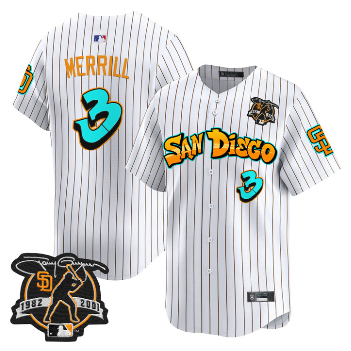 Jackson Merrill Jersey #3 San Diego Padres Graffiti Barrio Edition