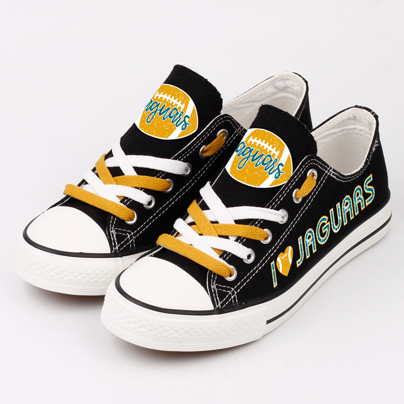 Jacksonville Jaguars Low Top Canvas Sport Sneakers Shoes For Men Women Fans