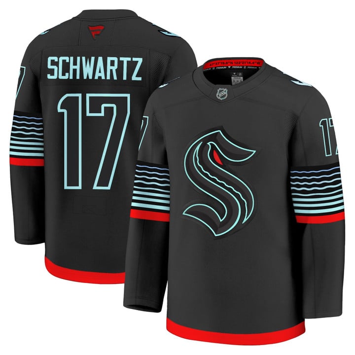 Jaden Schwartz Jersey #17 Seattle Kraken 2025 - 26 Premium Non-Glow All Stitched
