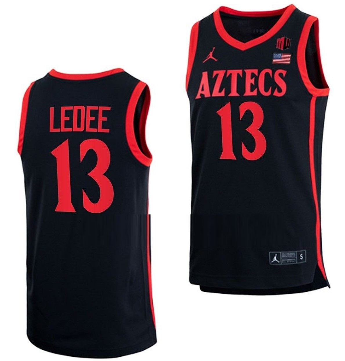 Jaedon LeDee Jersey San Diego State Aztecs College Basketball Blue Alternate #13