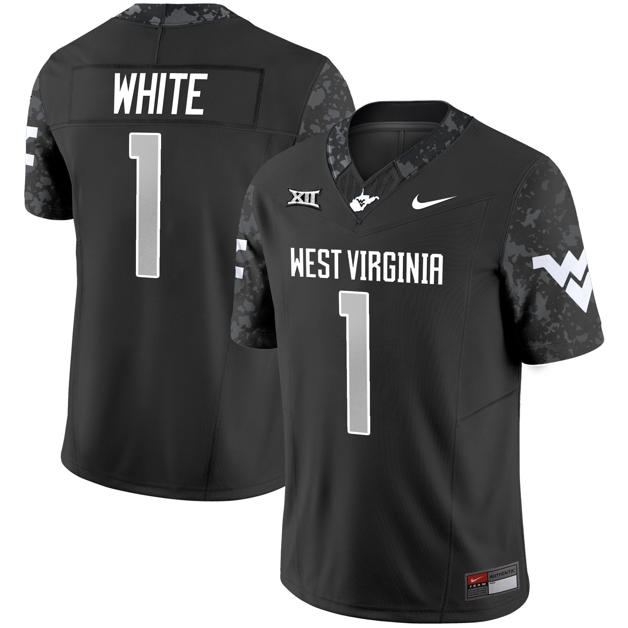 Jahiem White Jersey #1 West Virginia Mountaineers 2025 Stitched