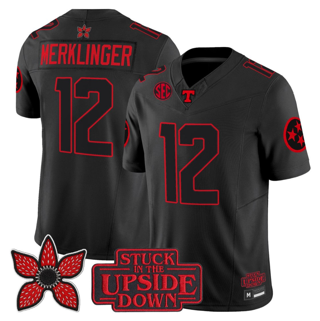 Jake Merklinger Jersey #12 Tennessee Vols Stranger Things Edition Vapor Stitched