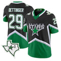 Jake Oettinger Jersey #29 Dallas Stars 99 Throwback Football Style Stitched