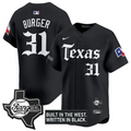 Jake Burger Jersey #31 Texas Rangers Gothic Frontier Edition Vapor Limited Stitched