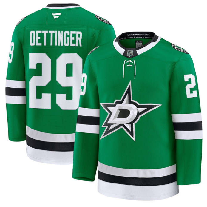 Jake Oettinger Jersey #29 Dallas Stars Premium All Stitched Black