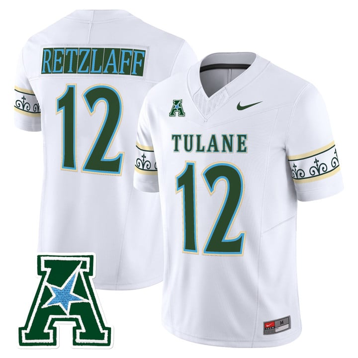 Jake Retzlaff Jersey #12 Tulane Green Wave 2025 City Edition Stitched