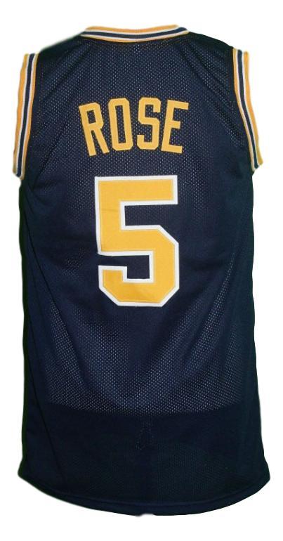 Jalen Rose Jersey #5 Michigan College Basketball Navy Blue