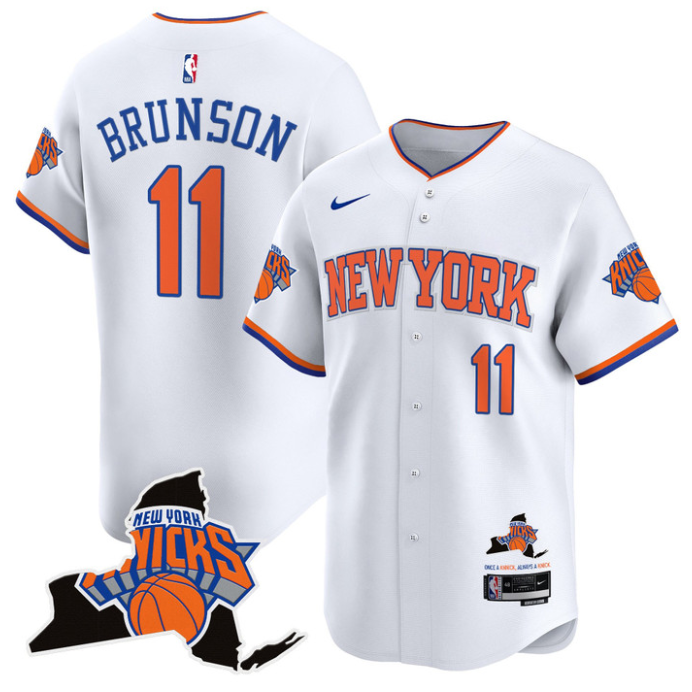 Jalen Brunson Jersey #11 New York Knicks Vapor Baseball Stitched