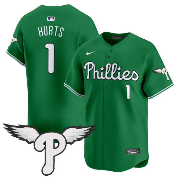Jalen Hurts Jersey #1 Philadelphia Phillies 2025 Vapor Premier Limited Stitched