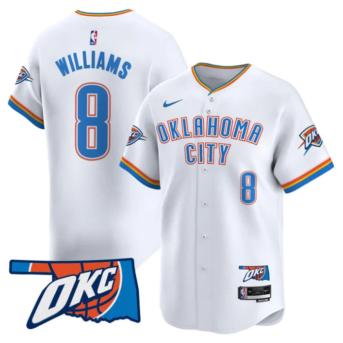 Jalen Williams Jersey #8 Oklahoma City Thunder Vapor Baseball Stitched