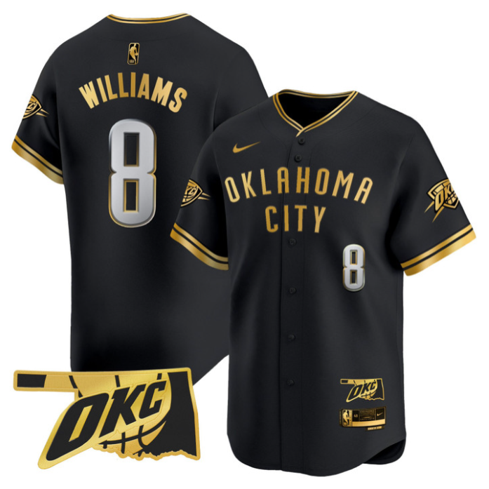 Jalen Williams Jersey #8 Oklahoma City Thunder Vapor Baseball Stitched
