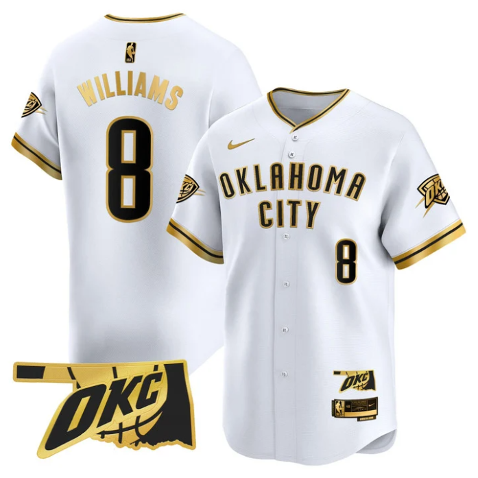 Jalen Williams Jersey #8 Oklahoma City Thunder Vapor Baseball Stitched