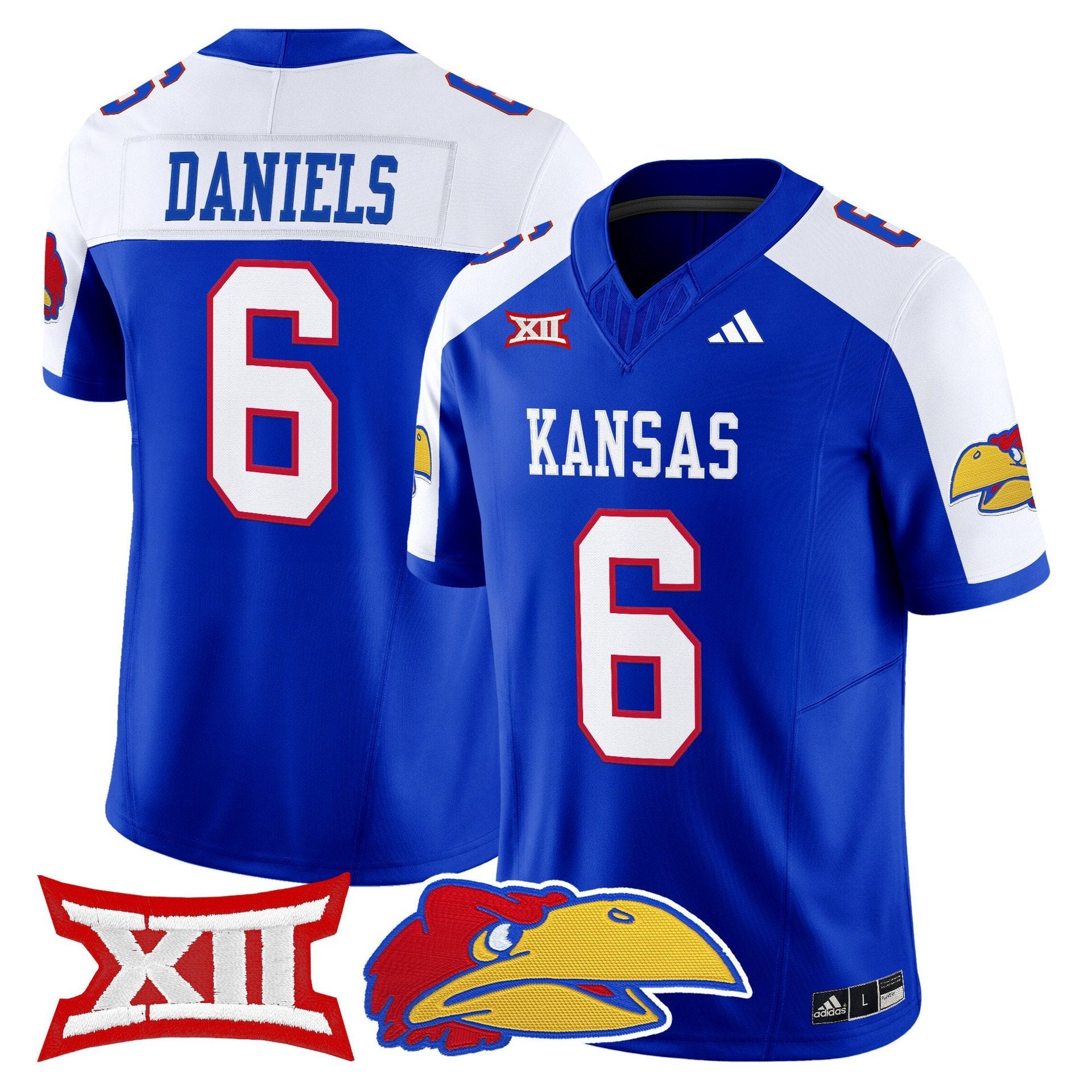 Jalon Daniels Jersey #6 Kansas Jayhawks 2025 Vapor Limited Stitched