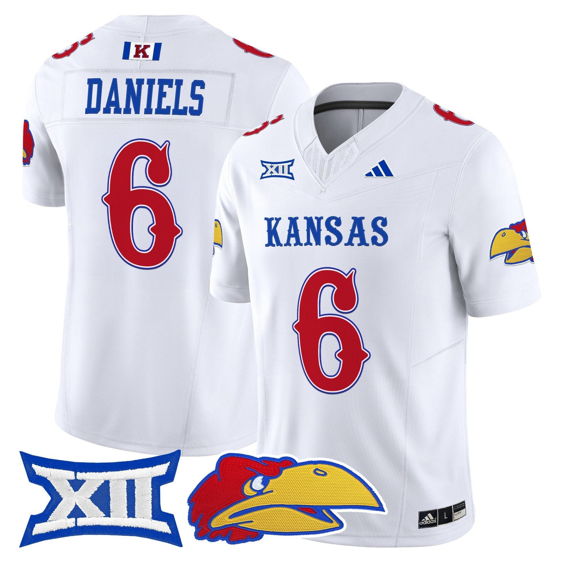 Jalon Daniels Jersey #6 Kansas Jayhawks 2025 Vapor Limited Stitched