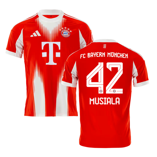 Jamal Musiala 42 Bayern Munich 2025-26 Home Jersey – Red
