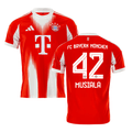 Jamal Musiala 42 Bayern Munich 2025-26 Home Jersey – Red