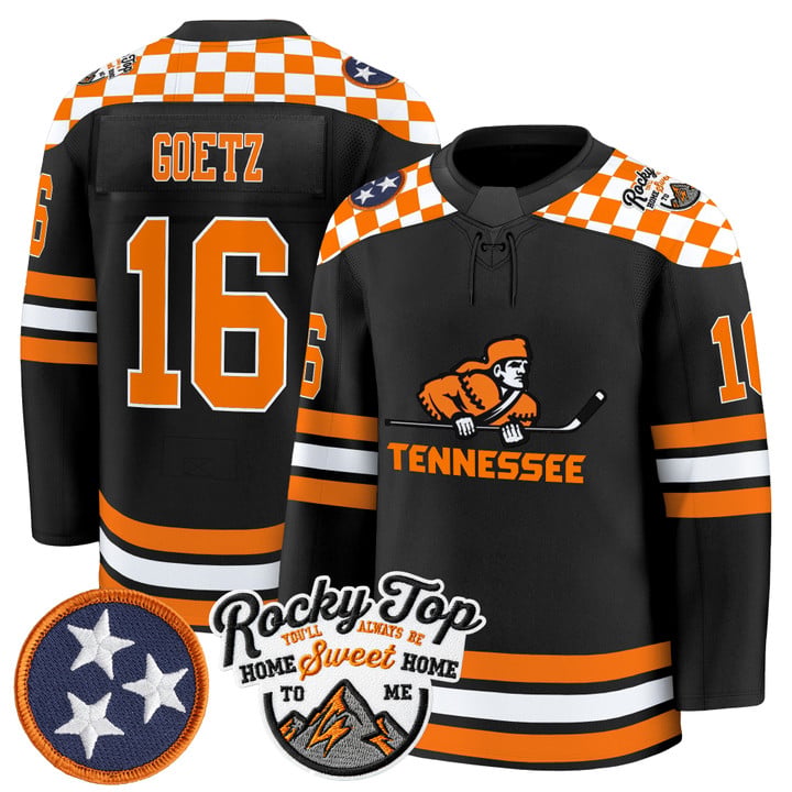 James Goetz Jersey #16 Tennessee Volunteers 2025-26 Premium Stitched