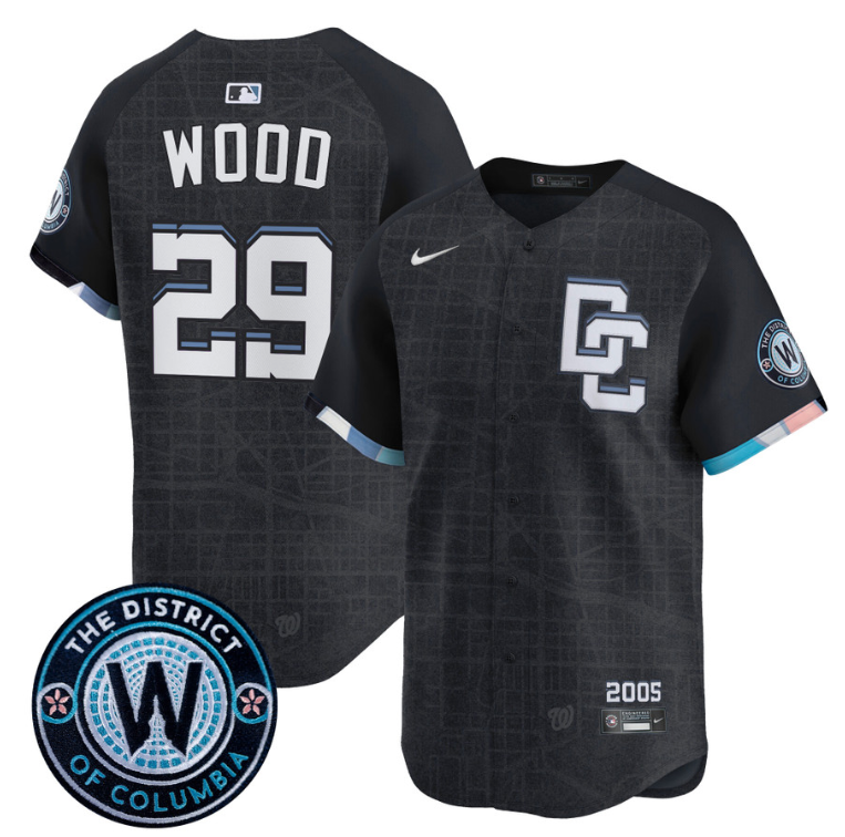 James Wood Jersey #29 Washington Nationals 2025 City Connect Premier Limited Stitched